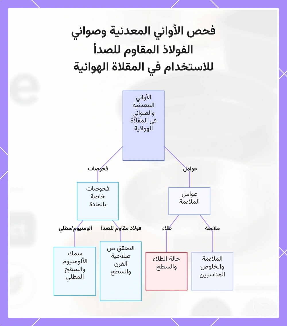فحص الأواني المعدنية وصواني الفولاذ المقاوم للصدأ للاستخدام في المقلاة الهوائية