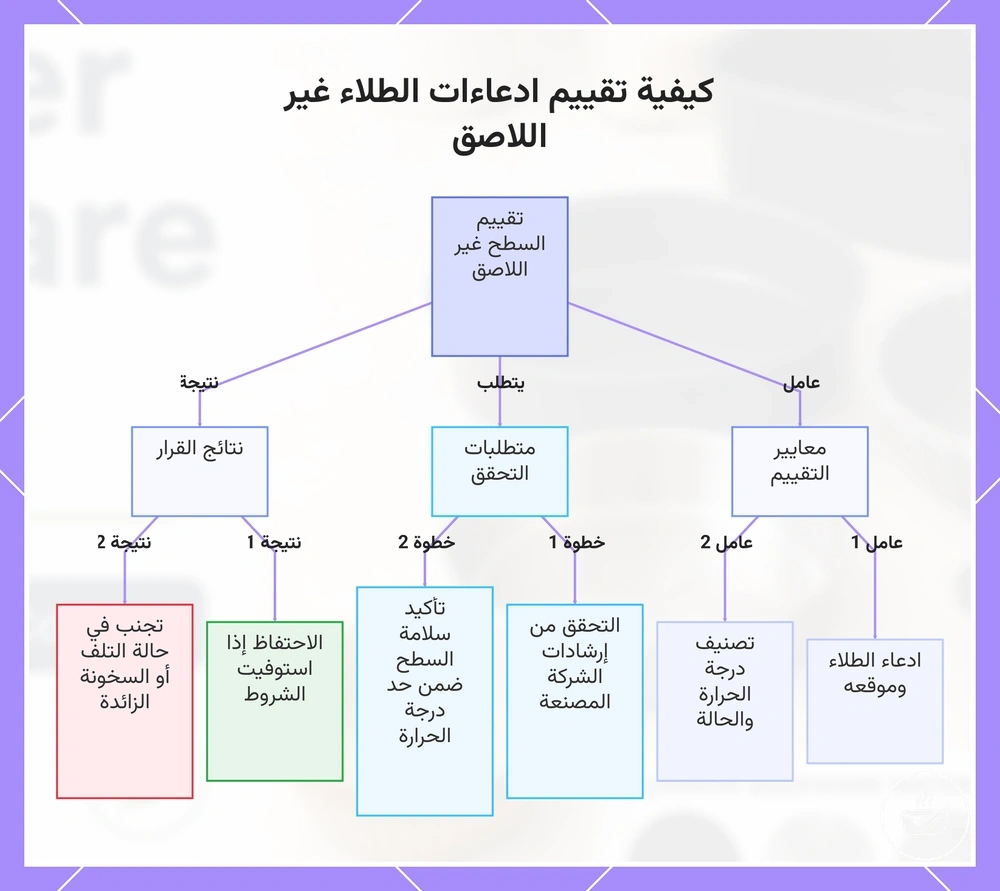 كيفية تقييم ادعاءات الطلاء غير اللاصق