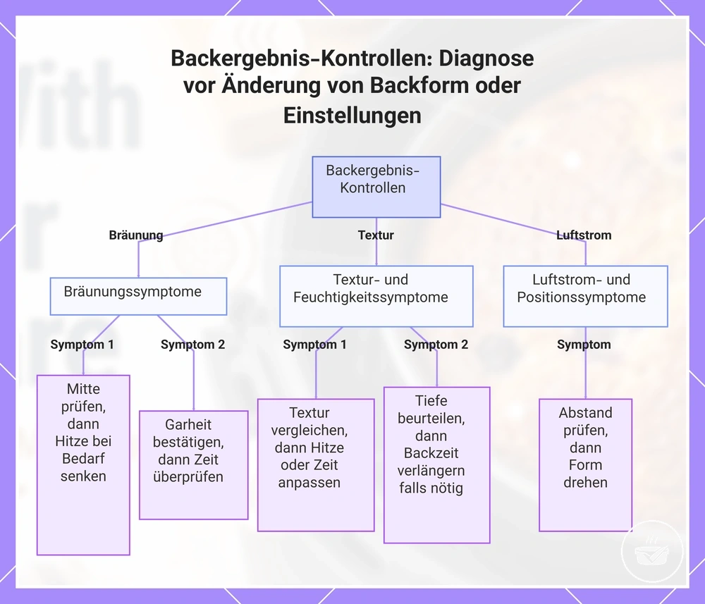 Backergebnis-Kontrollen: Diagnose vor Änderung von Backform oder Einstellungen