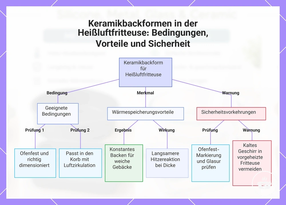 Keramikbackformen in der Heißluftfritteuse: Bedingungen, Vorteile und Sicherheit