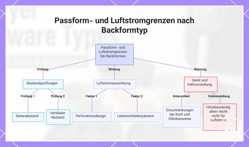 Passform- und Luftstromgrenzen nach Backformtyp