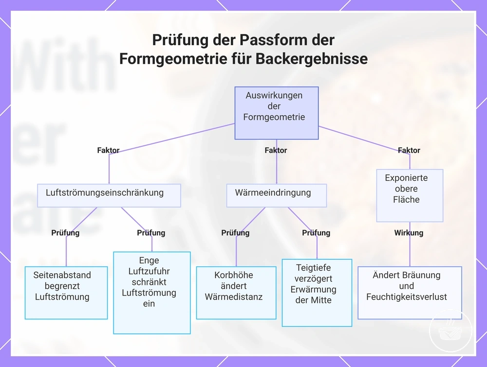 Prüfung der Passform der Formgeometrie für Backergebnisse