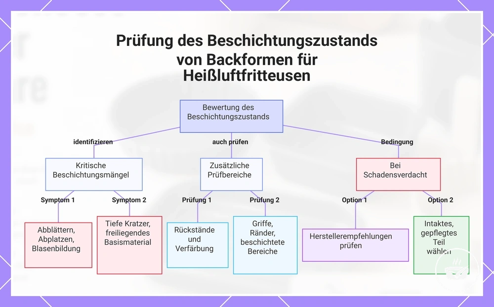 Prüfung des Beschichtungszustands von Backformen für Heißluftfritteusen