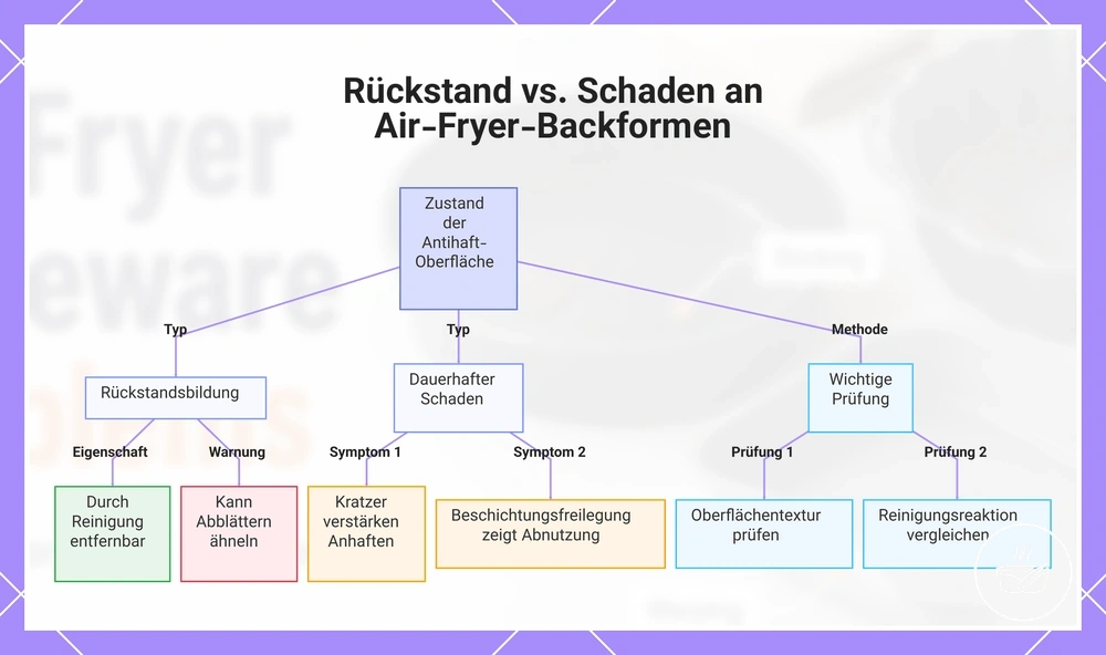 Rückstand vs. Schaden an Air-Fryer-Backformen