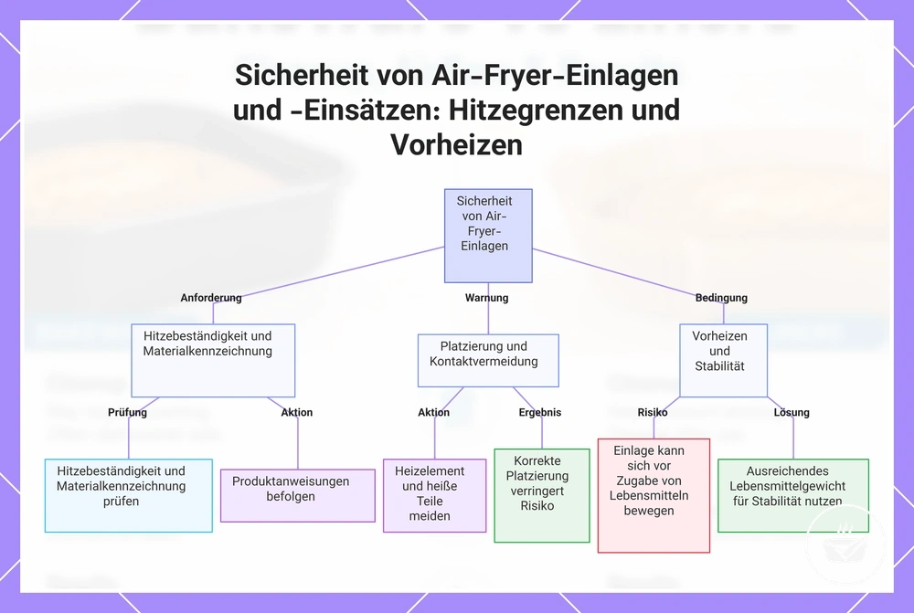 Sicherheit von Air-Fryer-Einlagen und -Einsätzen: Hitzegrenzen und Vorheizen