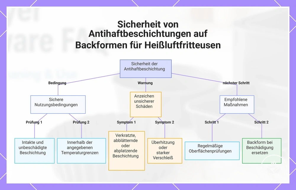 Sicherheit von Antihaftbeschichtungen auf Backformen für Heißluftfritteusen