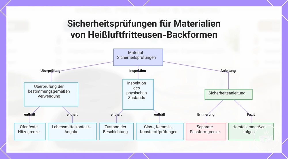 Sicherheitsprüfungen für Materialien von Heißluftfritteusen-Backformen
