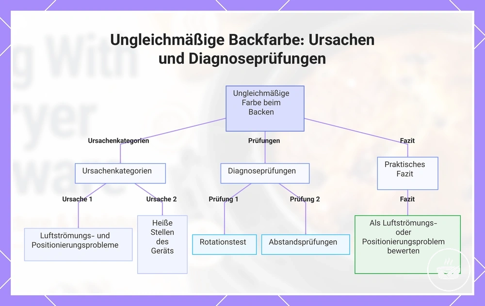Ungleichmäßige Backfarbe: Ursachen und Diagnoseprüfungen