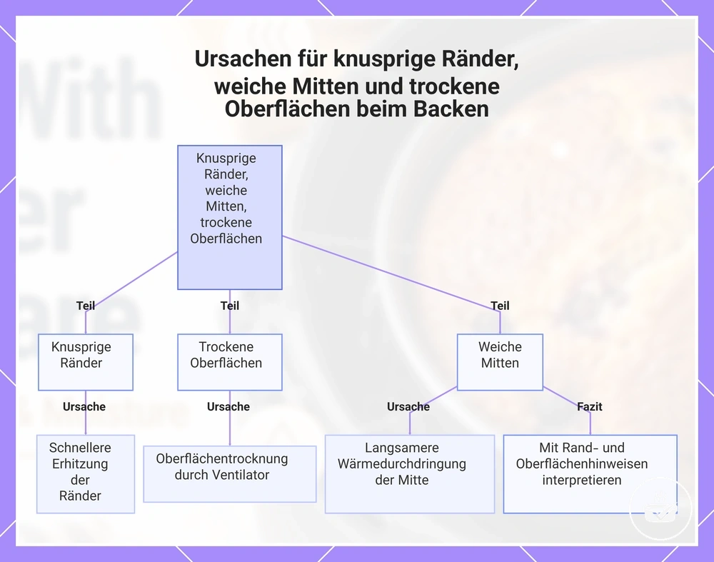 Ursachen für knusprige Ränder, weiche Mitten und trockene Oberflächen beim Backen