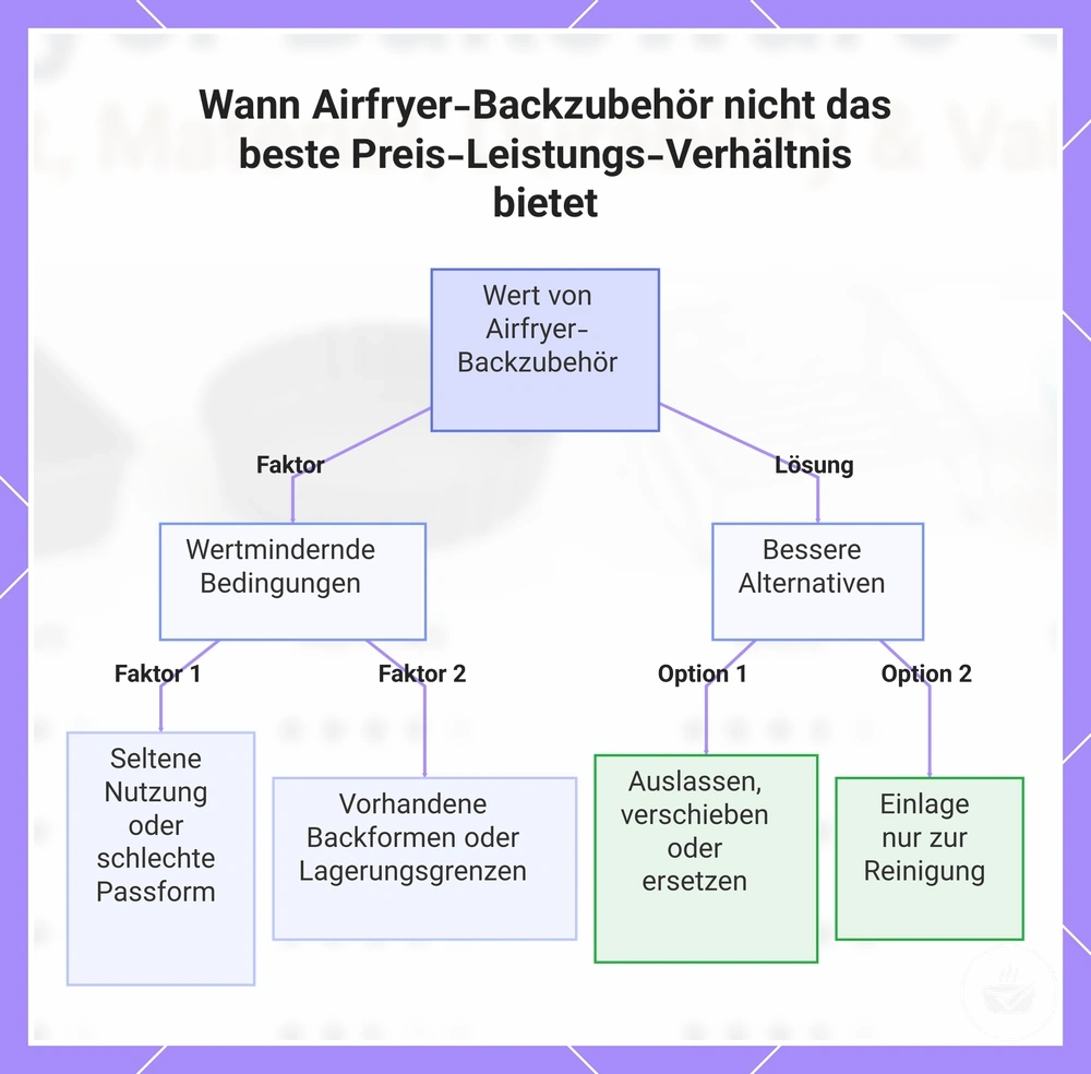 Wann Airfryer-Backzubehör nicht das beste Preis-Leistungs-Verhältnis bietet