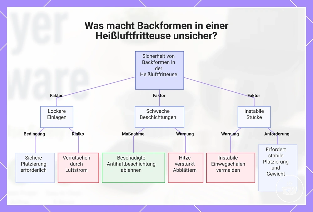 Was macht Backformen in einer Heißluftfritteuse unsicher?