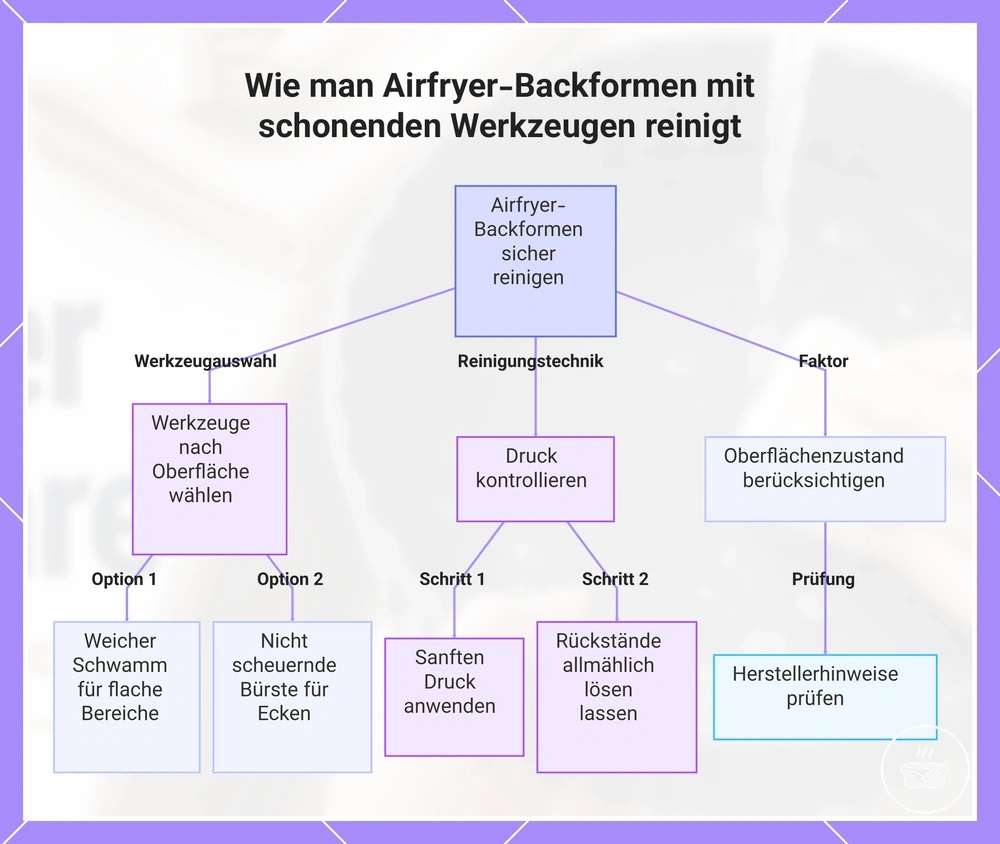 Wie man Airfryer-Backformen mit schonenden Werkzeugen reinigt