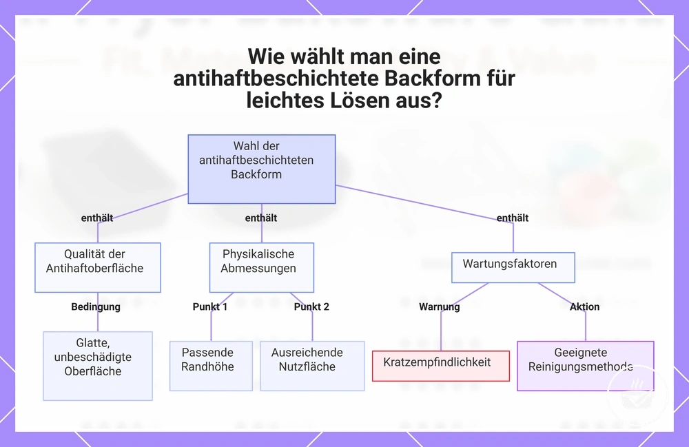 Wie wählt man eine antihaftbeschichtete Backform für leichtes Lösen aus?