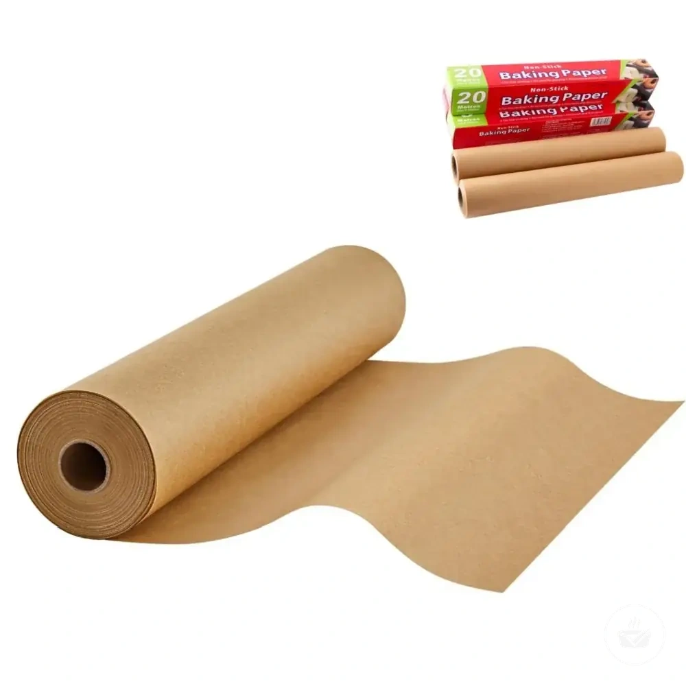 Precut non-stick parchment baking sheets for baking, grilling, steaming, and air fryer use.