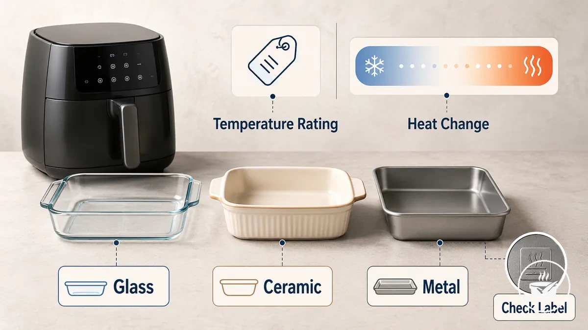 Temperature rating and sudden heat change checks for bakeware