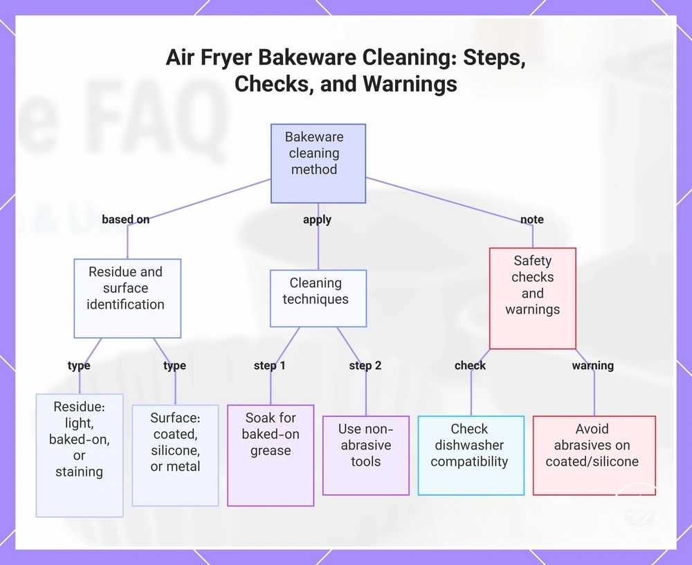 Air Fryer Bakeware Cleaning: Steps, Checks, and Warnings