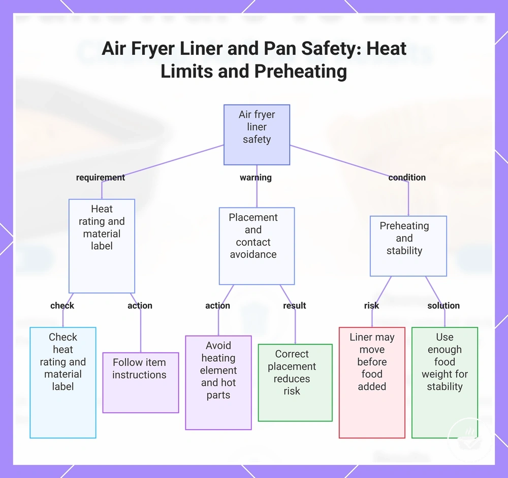 Air Fryer Liner and Pan Safety: Heat Limits and Preheating