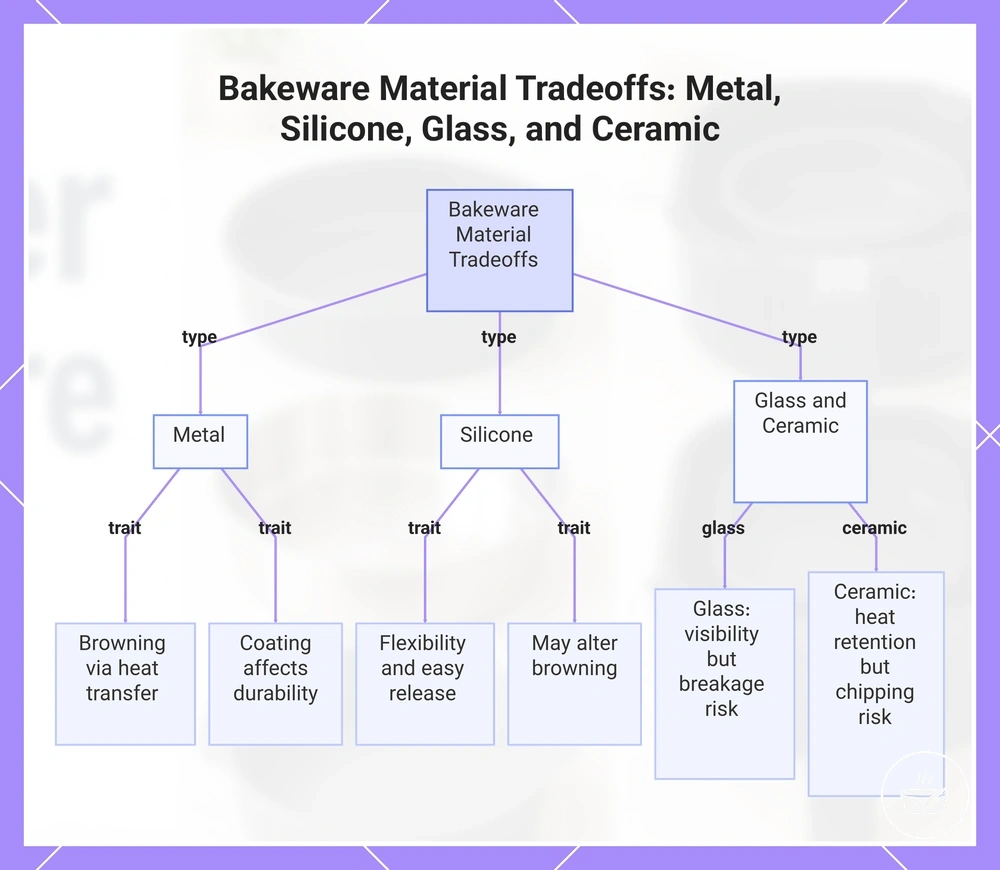 Bakeware Material Tradeoffs: Metal, Silicone, Glass, and Ceramic