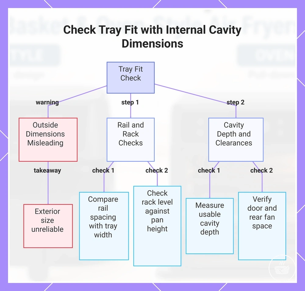 Check Tray Fit with Internal Cavity Dimensions