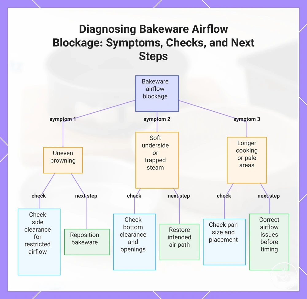 Diagnosing Bakeware Airflow Blockage: Symptoms, Checks, and Next Steps