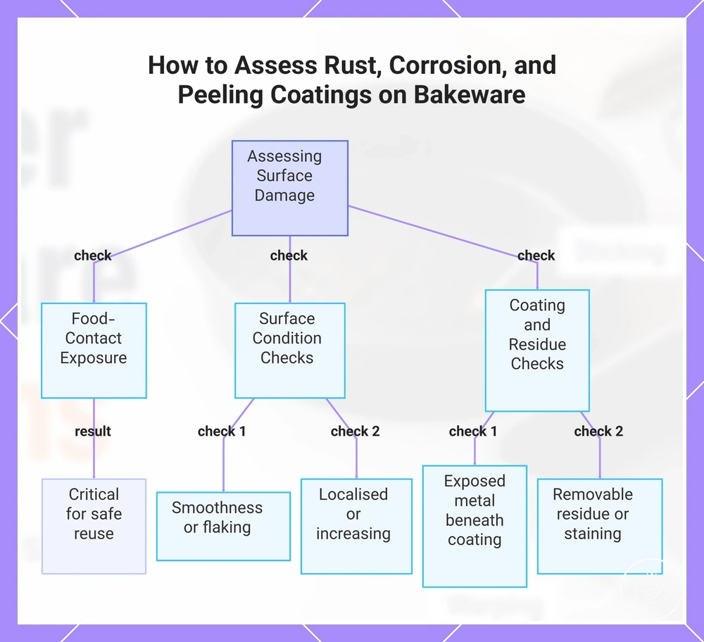 How to Assess Rust, Corrosion, and Peeling Coatings on Bakeware