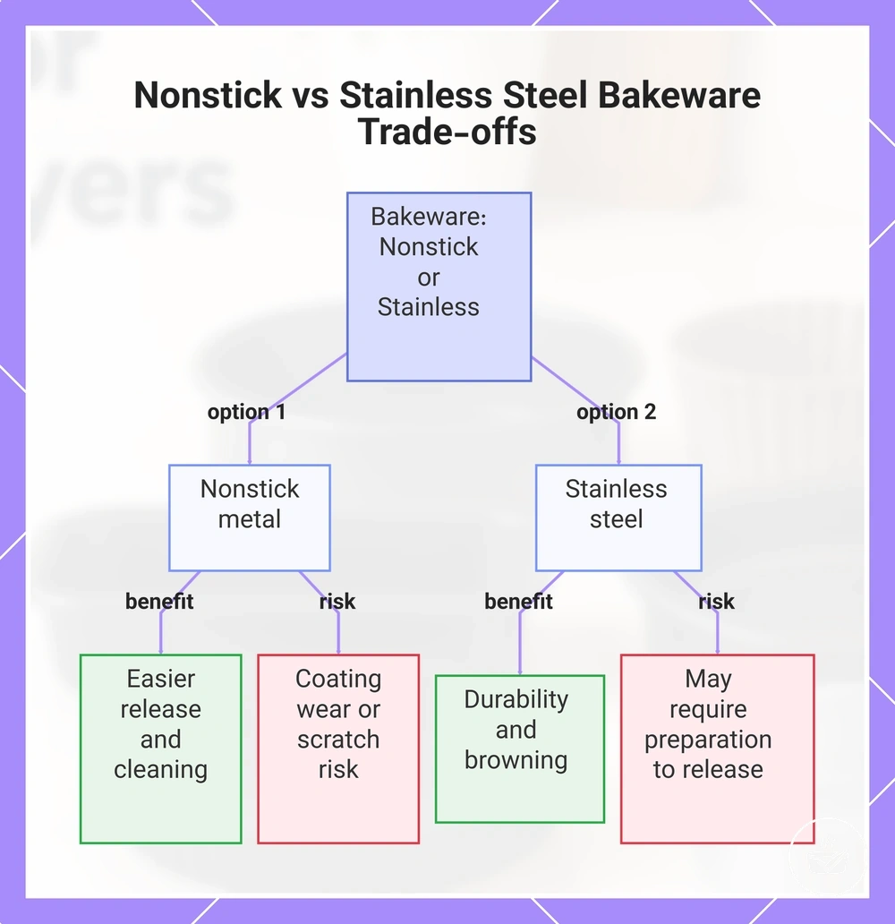 Nonstick vs Stainless Steel Bakeware Trade-offs
