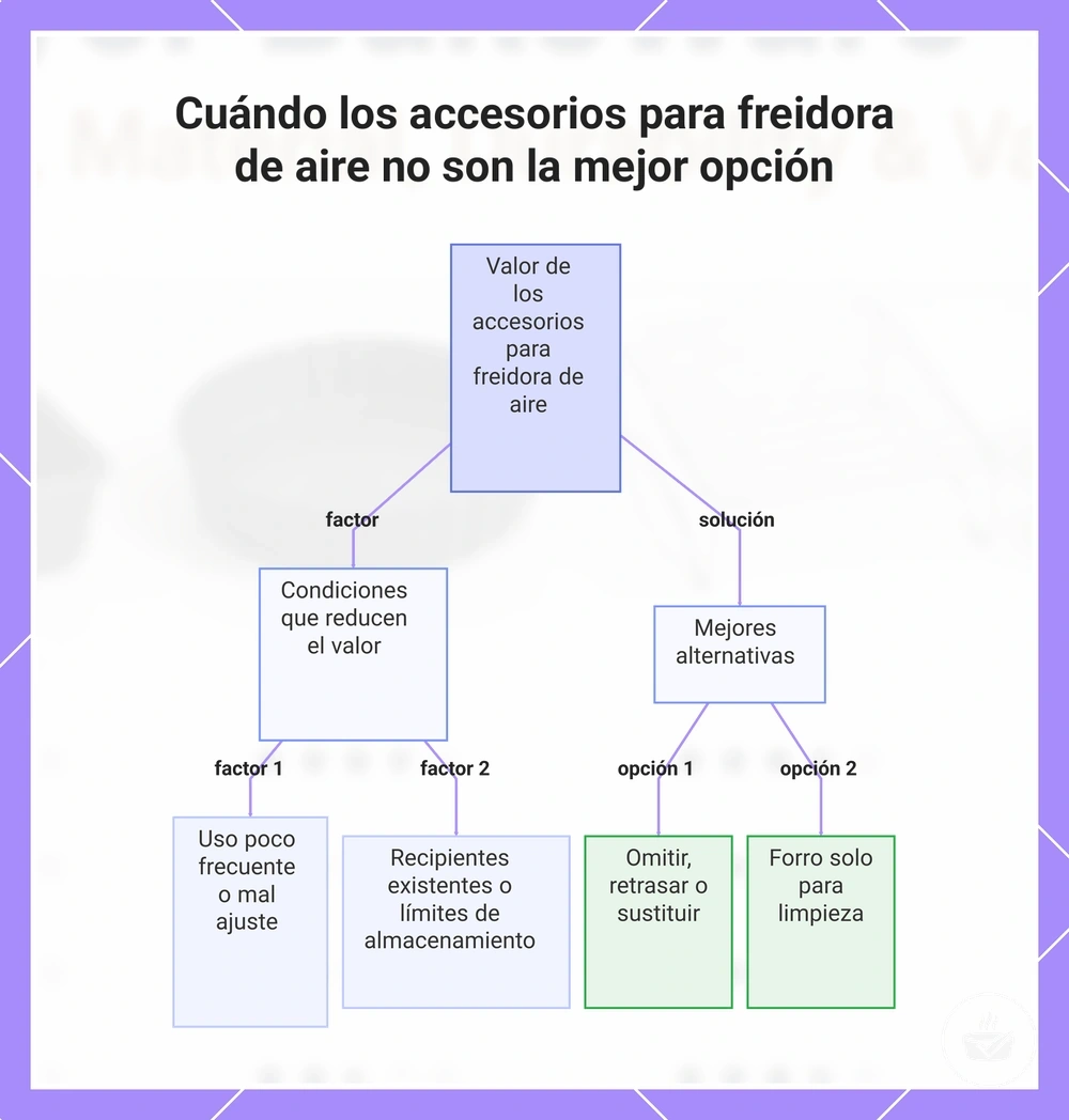 Cuándo los accesorios para freidora de aire no son la mejor opción