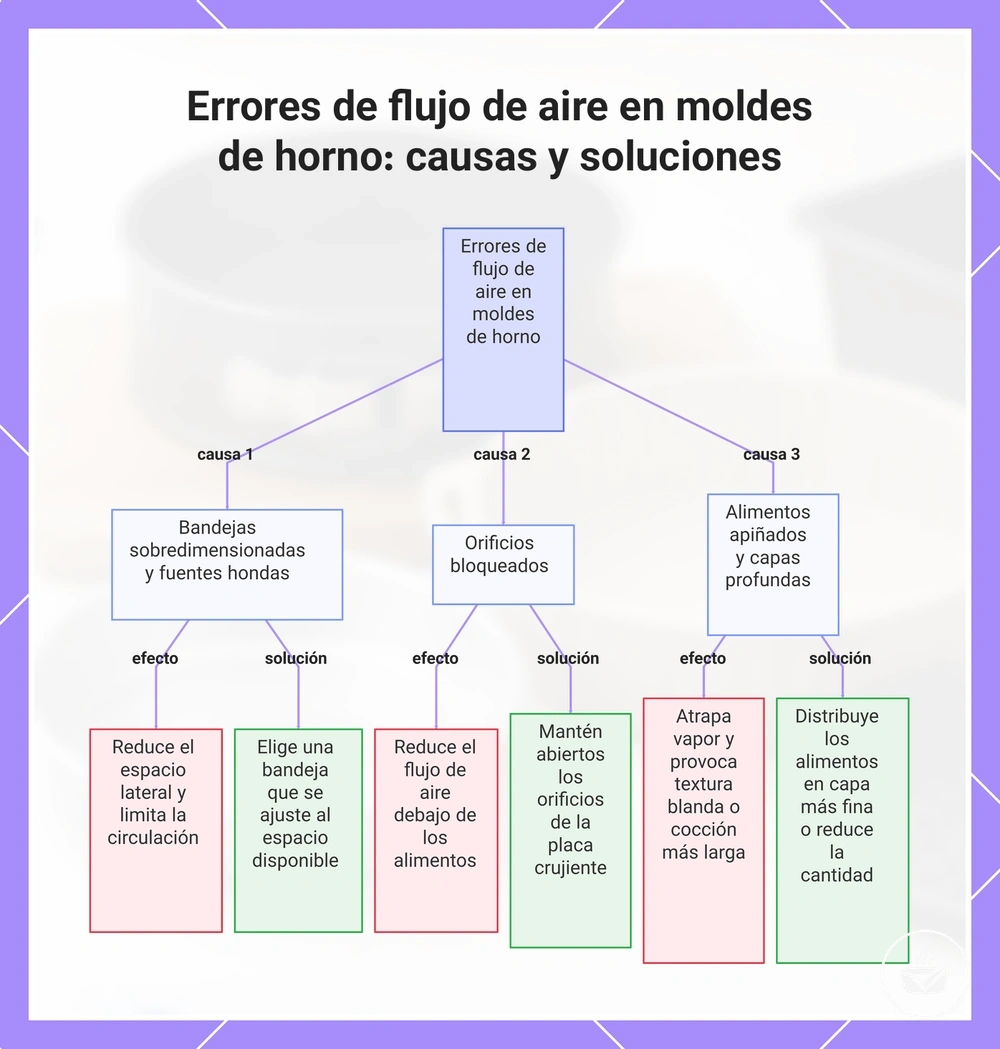 Errores de flujo de aire en moldes de horno: causas y soluciones