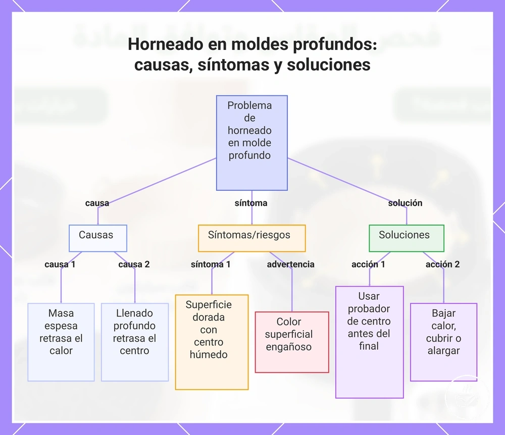 Horneado en moldes profundos: causas, síntomas y soluciones