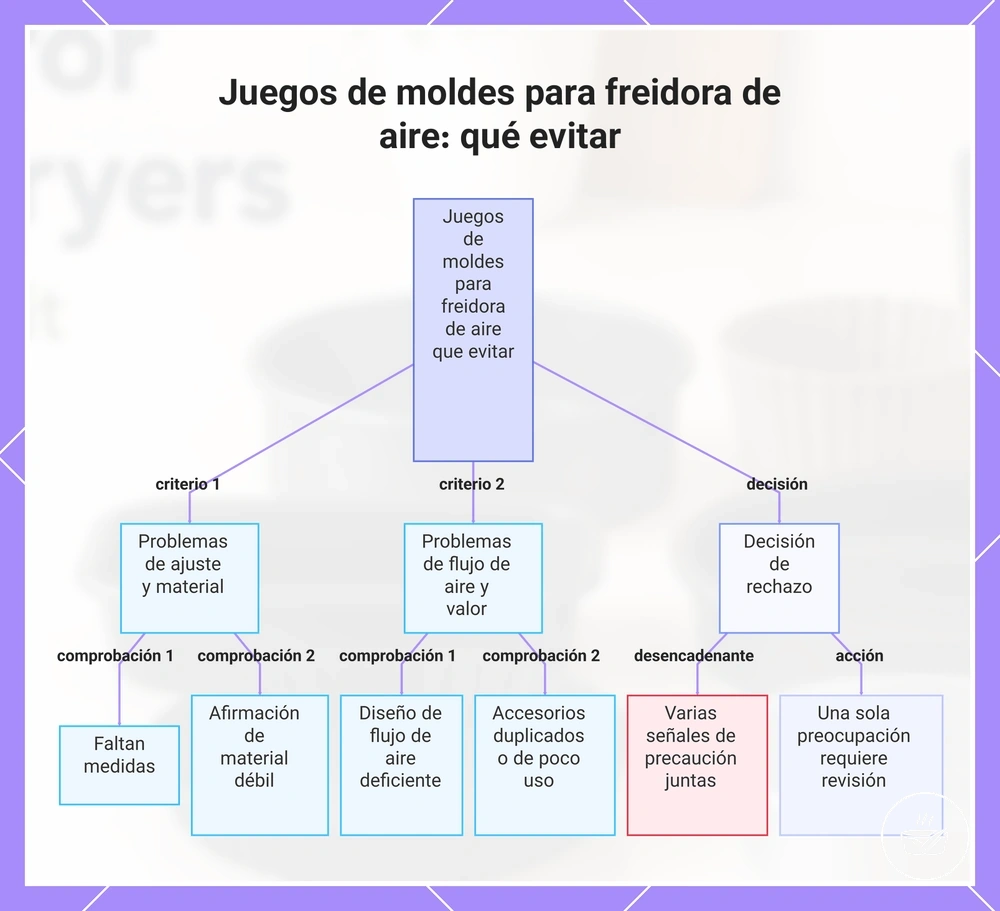 Juegos de moldes para freidora de aire: qué evitar