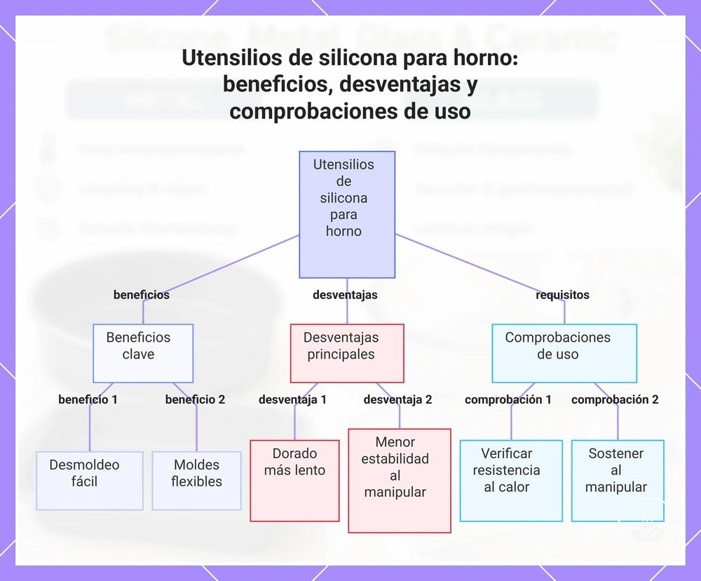Utensilios de silicona para horno: beneficios, desventajas y comprobaciones de uso