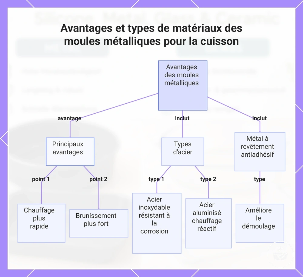 Avantages et types de matériaux des moules métalliques pour la cuisson