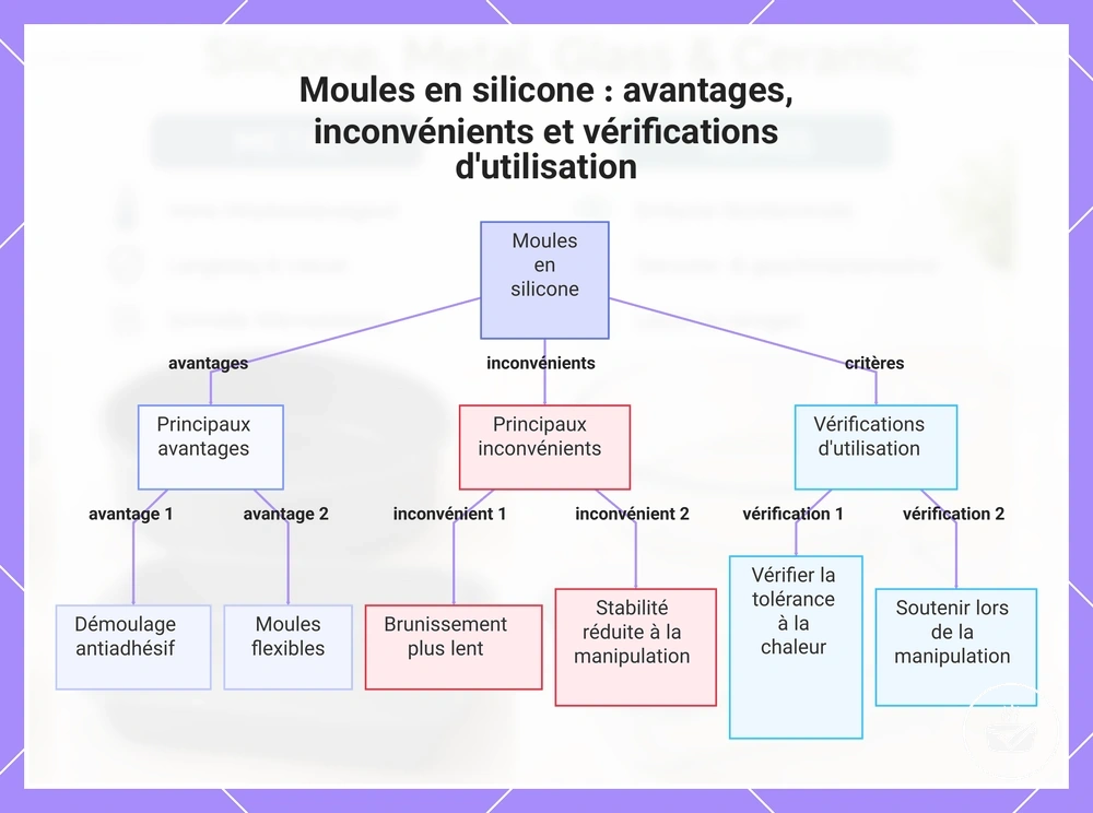 Moules en silicone : avantages, inconvénients et vérifications d'utilisation