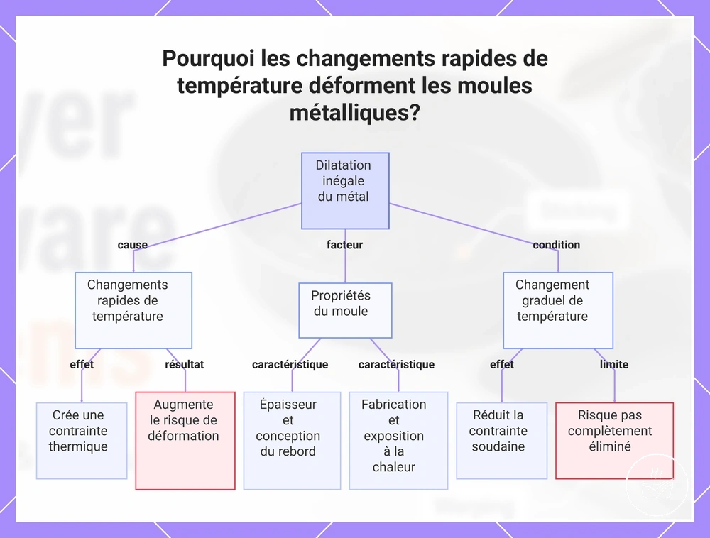 Pourquoi les changements rapides de température déforment les moules métalliques?