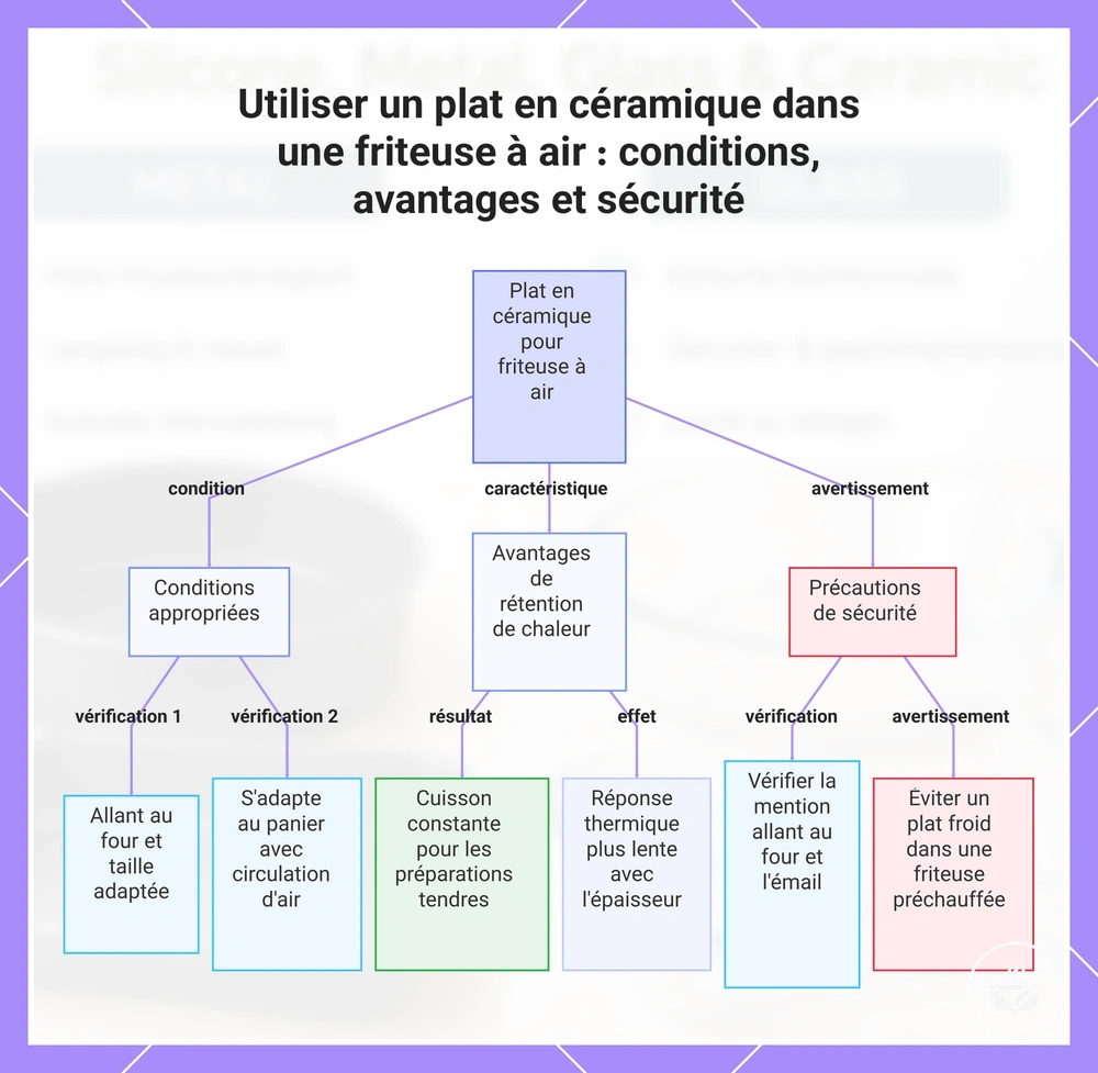 Utiliser un plat en céramique dans une friteuse à air : conditions, avantages et sécurité