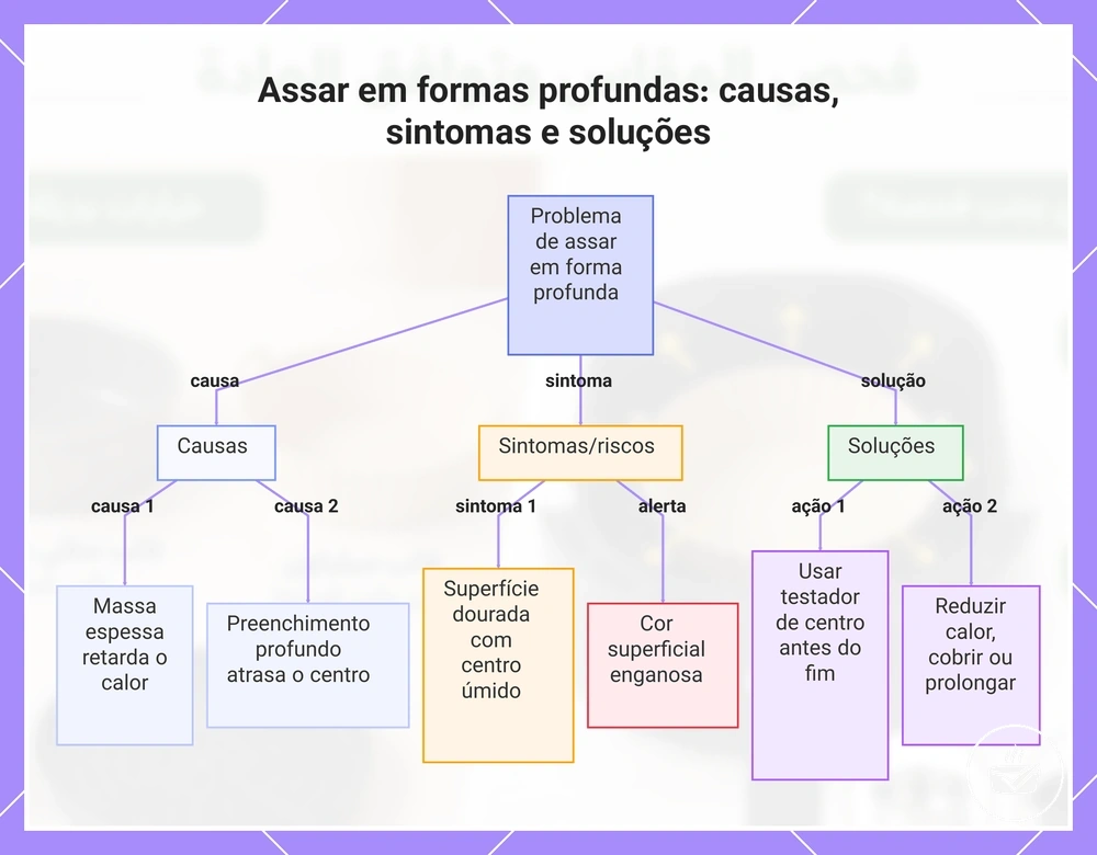 Assar em formas profundas: causas, sintomas e soluções