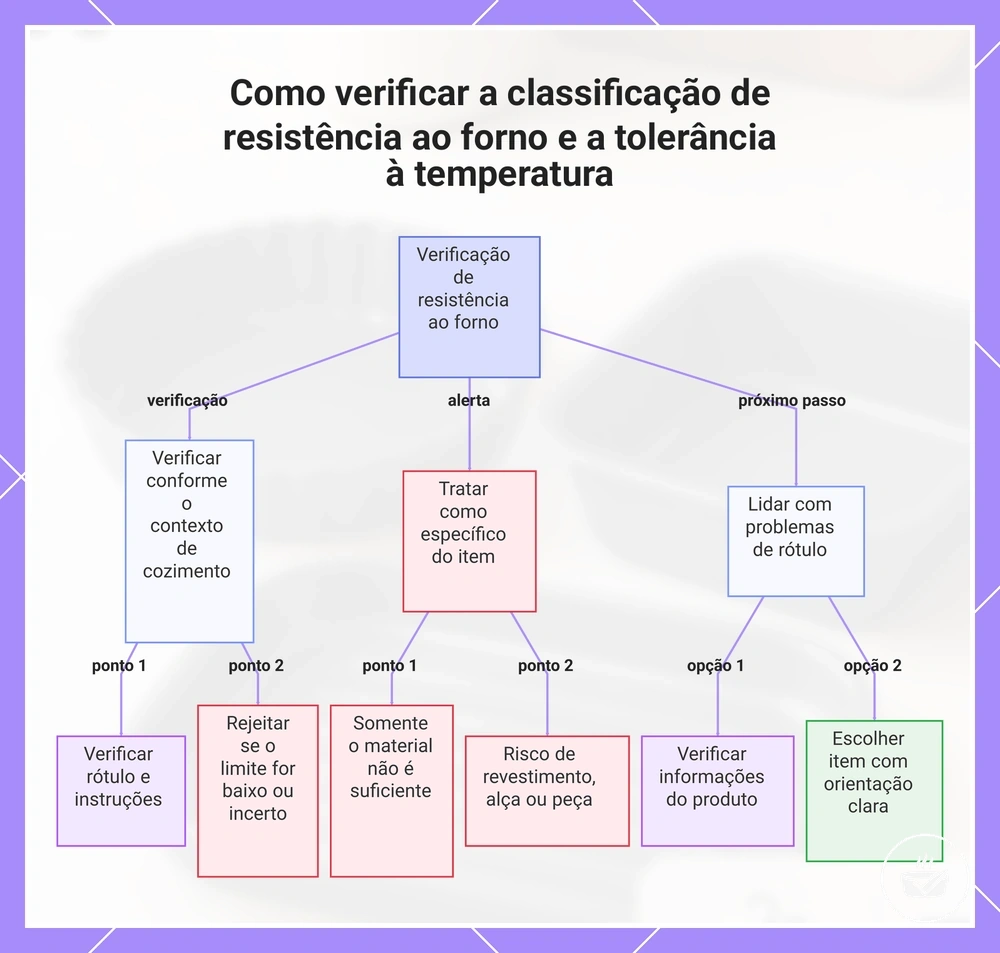 Como verificar a classificação de resistência ao forno e a tolerância à temperatura