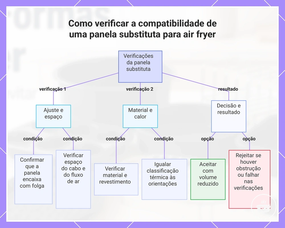 Como verificar a compatibilidade de uma panela substituta para air fryer