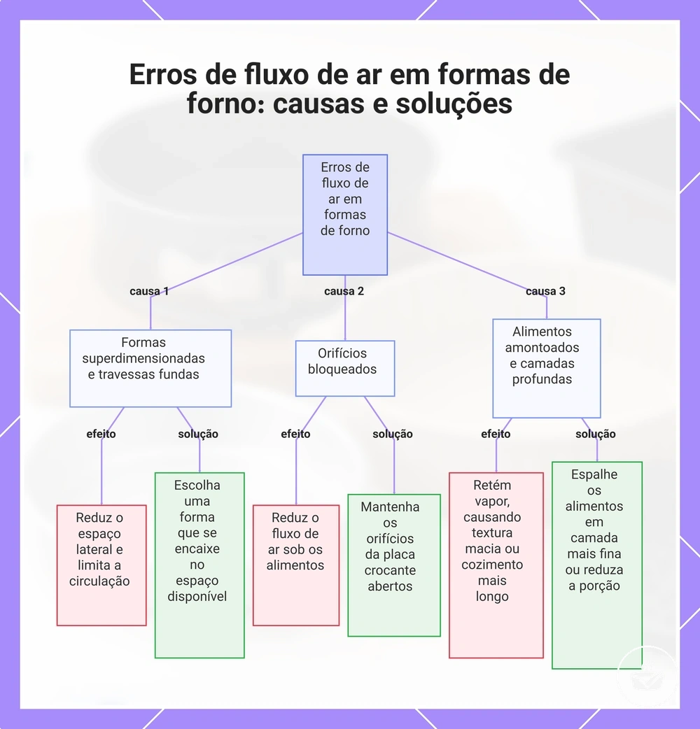 Erros de fluxo de ar em formas de forno: causas e soluções