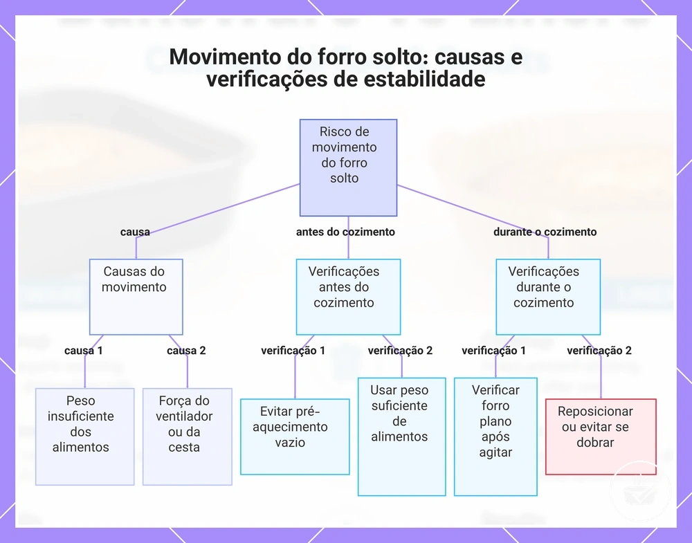 Movimento do forro solto: causas e verificações de estabilidade