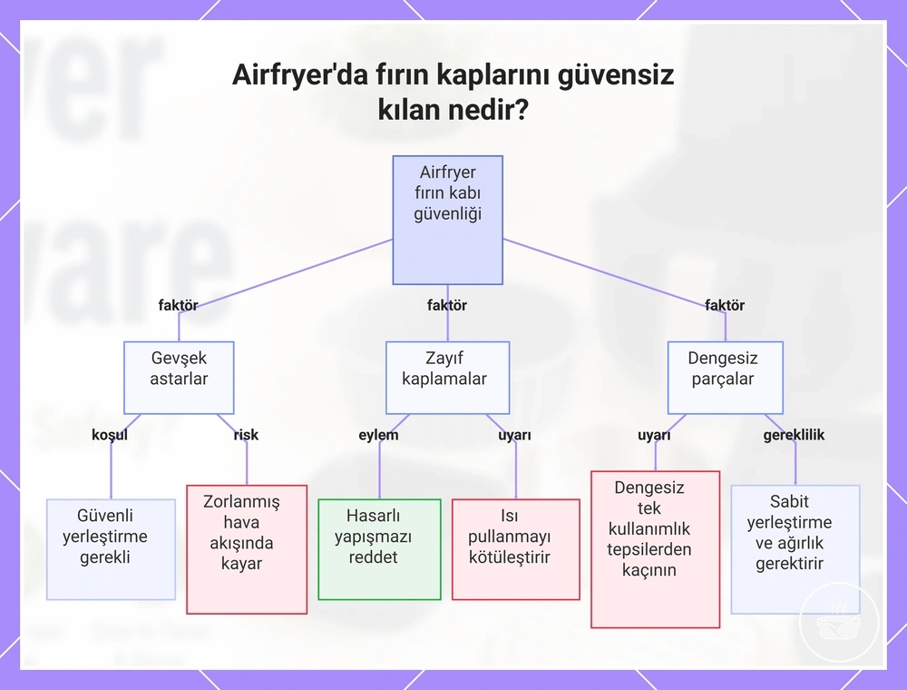 Airfryer'da fırın kaplarını güvensiz kılan nedir?