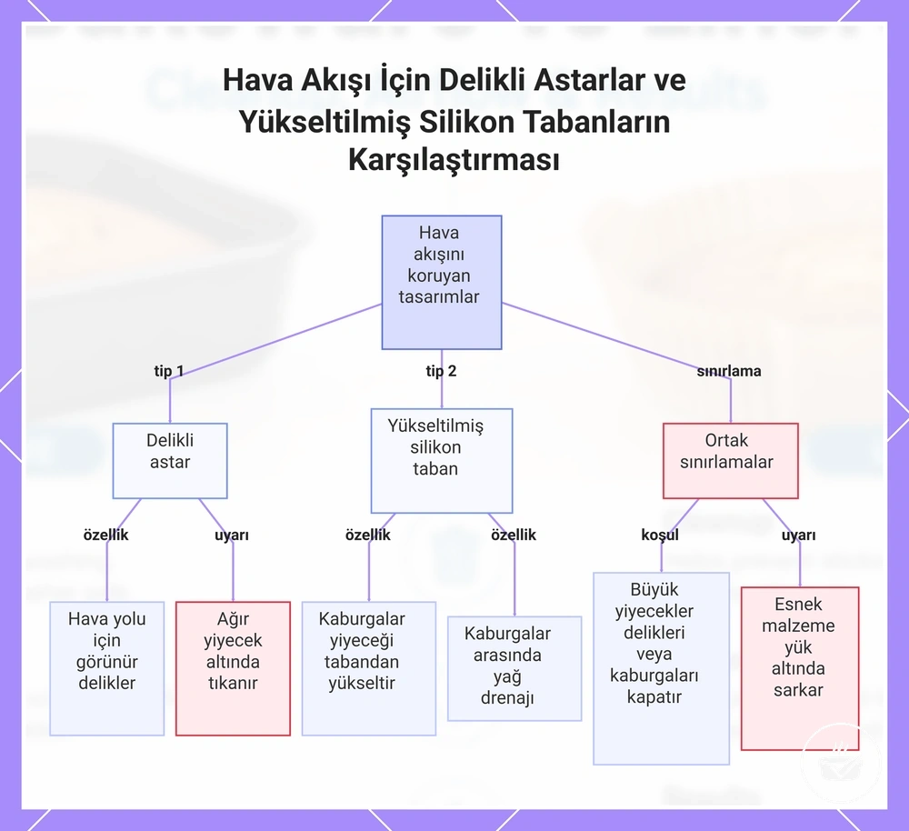 Hava Akışı İçin Delikli Astarlar ve Yükseltilmiş Silikon Tabanların Karşılaştırması