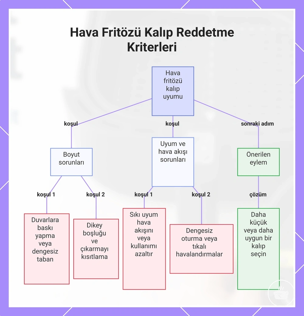 Hava Fritözü Kalıp Reddetme Kriterleri