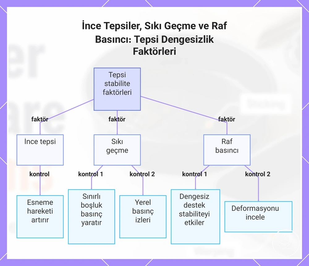 İnce Tepsiler, Sıkı Geçme ve Raf Basıncı: Tepsi Dengesizlik Faktörleri