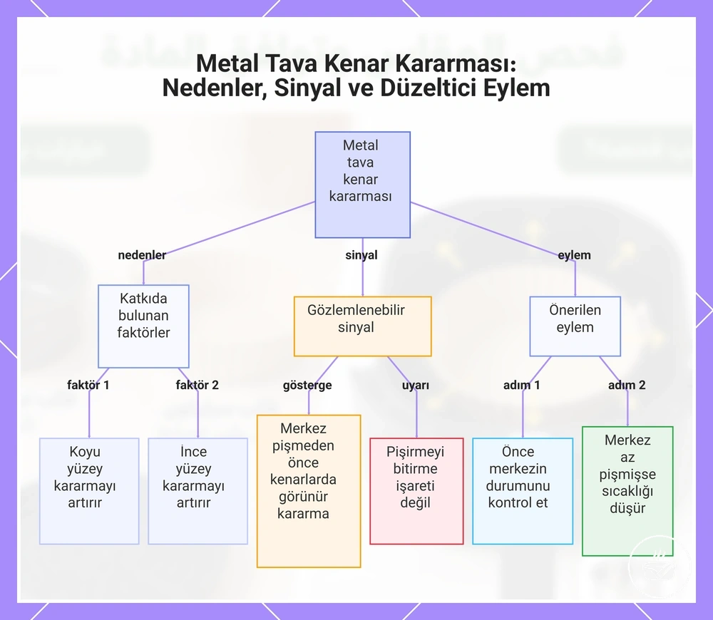 Metal Tava Kenar Kararması: Nedenler, Sinyal ve Düzeltici Eylem