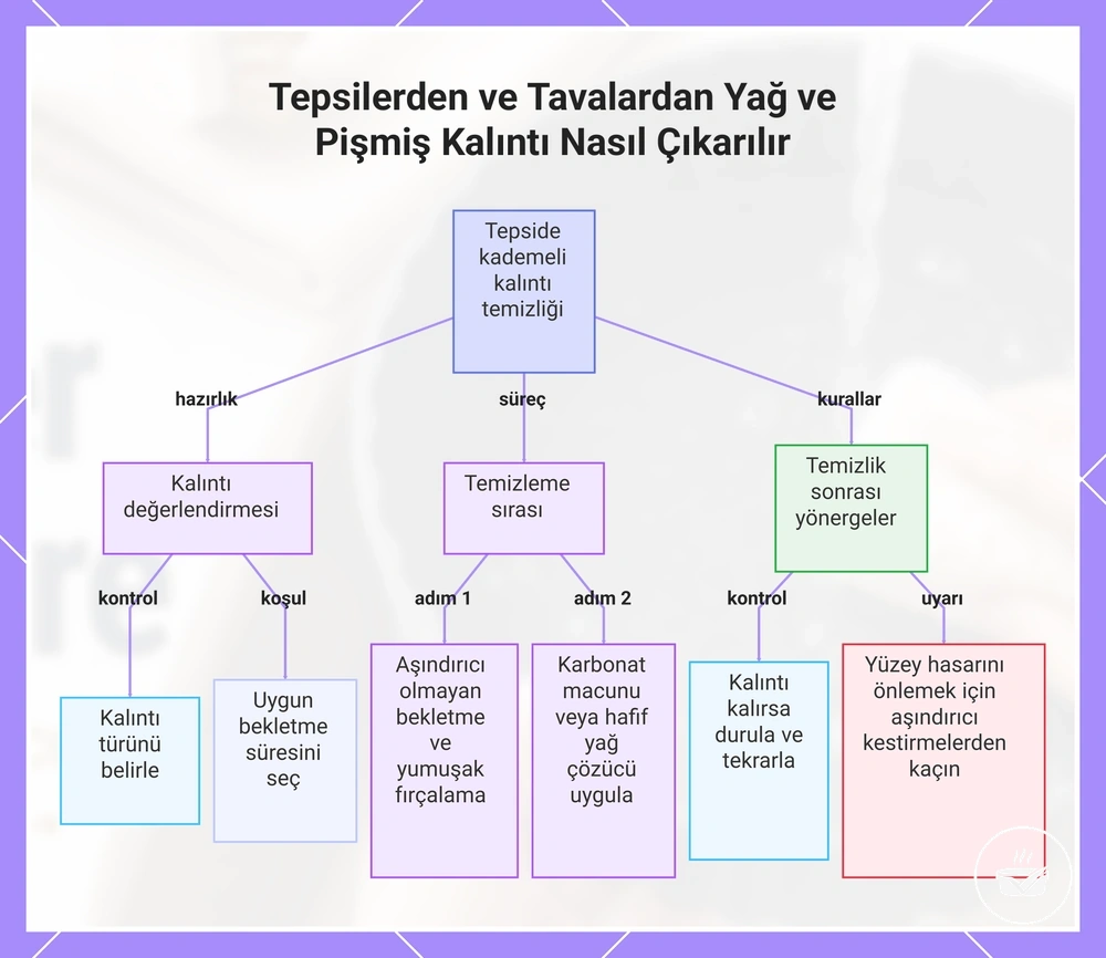 Tepsilerden ve Tavalardan Yağ ve Pişmiş Kalıntı Nasıl Çıkarılır